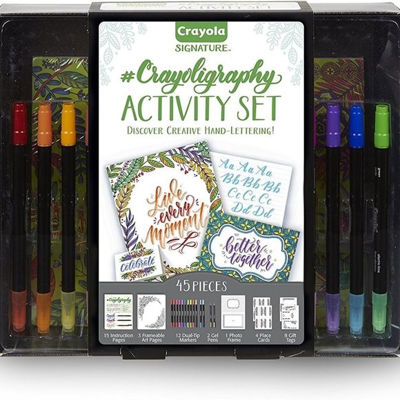 NEW Crayola Hand Lettering Marker Art Set Craft Beginner Calligraphy, Journaling - Picture 3 of 6